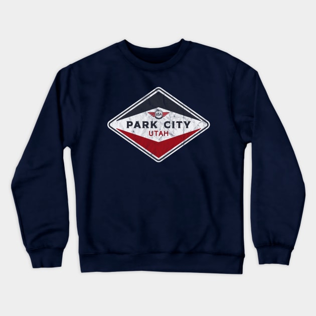 Park City Utah Badge Crewneck Sweatshirt by dk08